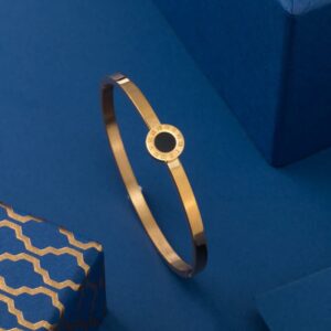 999 gold plated black diamond ladies kada