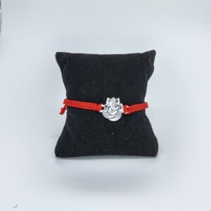 Ganesh ji design in silver rakhi