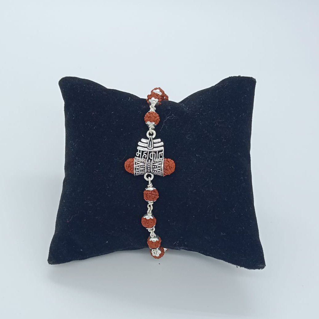 Silver Rudrax in mahakal design