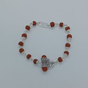 Silver Rudrax in mahakal design