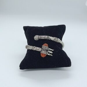 925 Silver Mahakal Rudraksh Fancy Kada