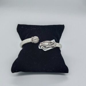 Silver Oxidise Lion Kada