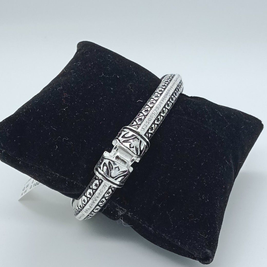 Silver Oxidise Fancy Kada - Image 2