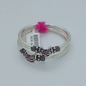 Cat Design In Silver Kadli 800