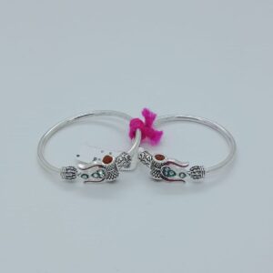 Trishul Design In Silver 800 Kada