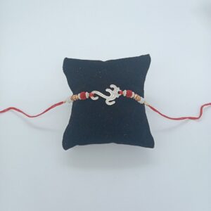 Silver Fancy Om Rakhi