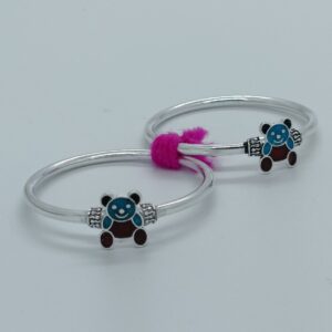 silver teddy design kada