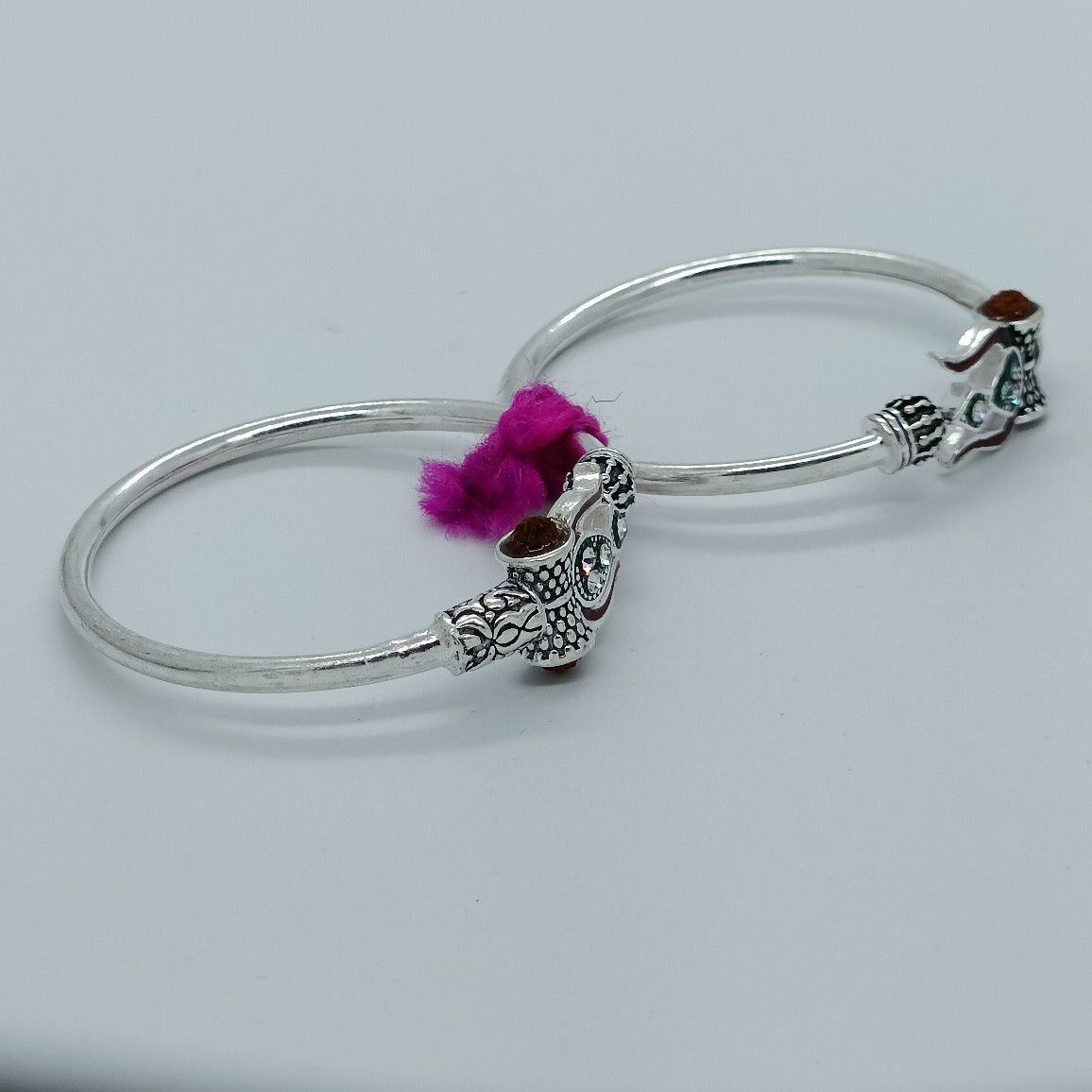 Silver Kada In New Trishul Design - Image 2