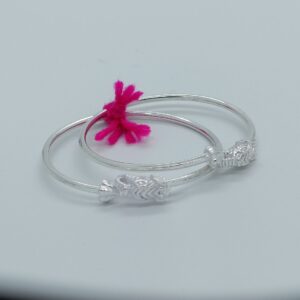 Silver Kada In Elephant Design