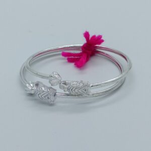 Silver Kada In Elephant Design