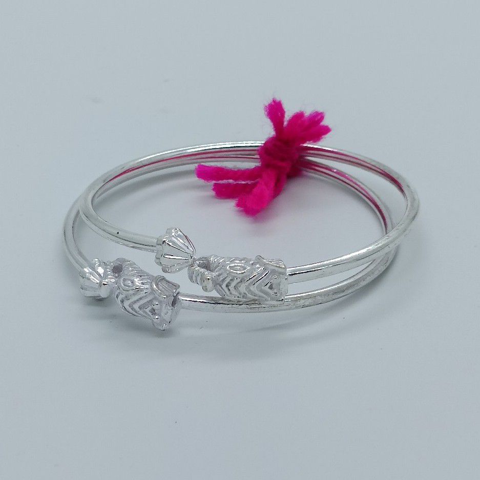 Silver Kada In Elephant Design