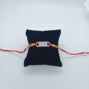 Silver Odi design rakhi
