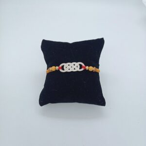 Silver Odi design rakhi