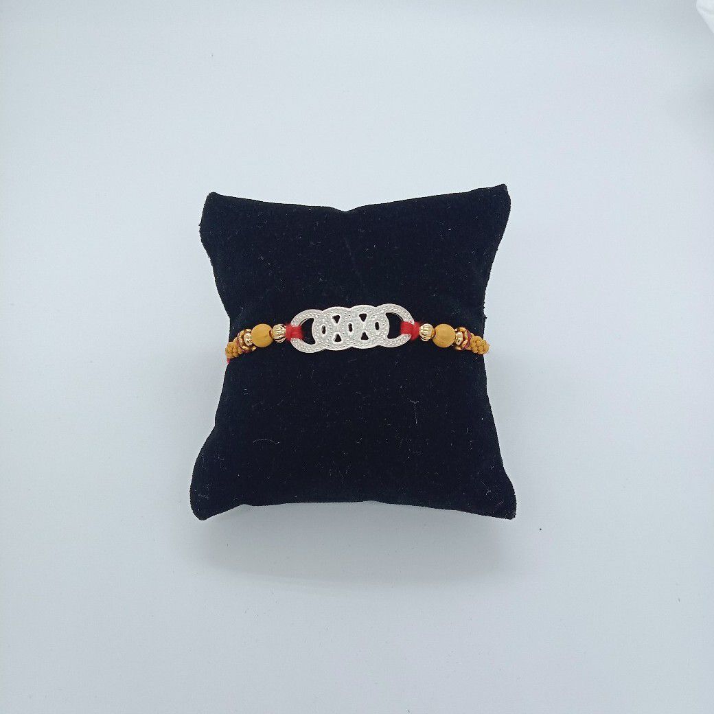Silver Odi design rakhi
