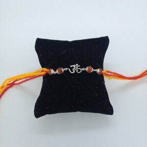 Silver Antique Om Rakhi