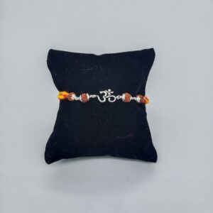 Silver Antique Om Rakhi