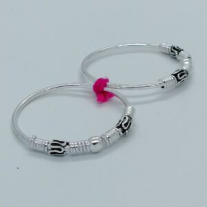 fancy silver bangle