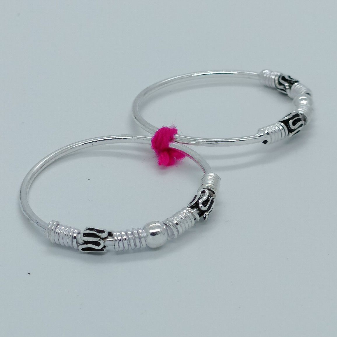 fancy silver bangle