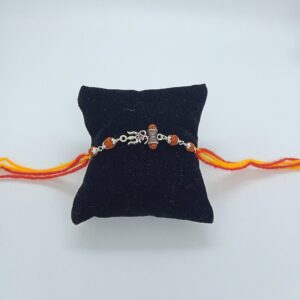 Silver Mahakal Om fency Rakhi