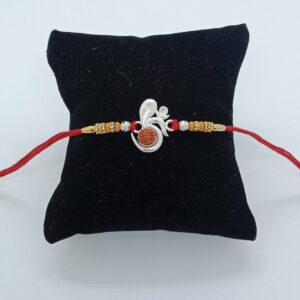 Silver Om Ganpati Rakhi