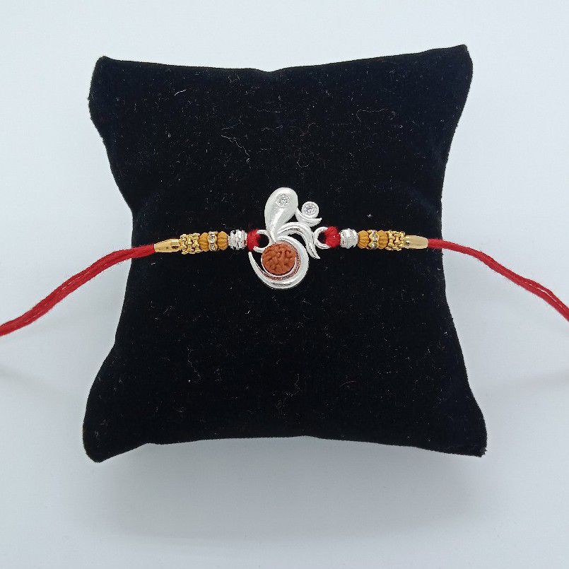 Silver Om Ganpati Rakhi