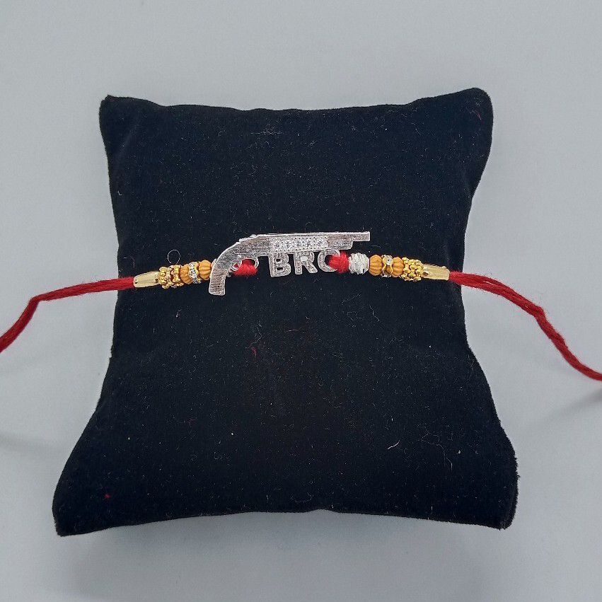 925 silver gun design rakhi