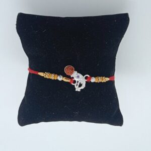 Silver Fancy Ganpati Rakhi