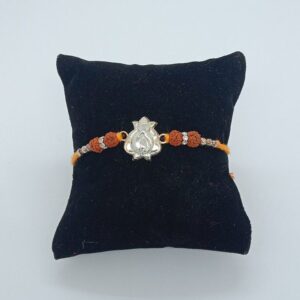 Silver kalash design rakhi