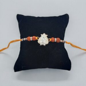 Silver kalash design rakhi