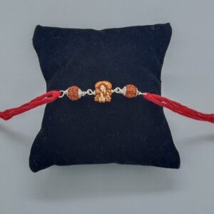 Silver ganpatiji design rakhi