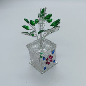 silver tusli artifical pot
