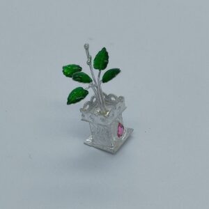 silver trendy tulsi pot
