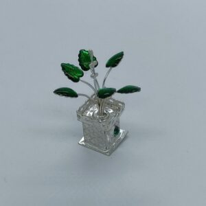 silver tiny tulsi pot for pooja