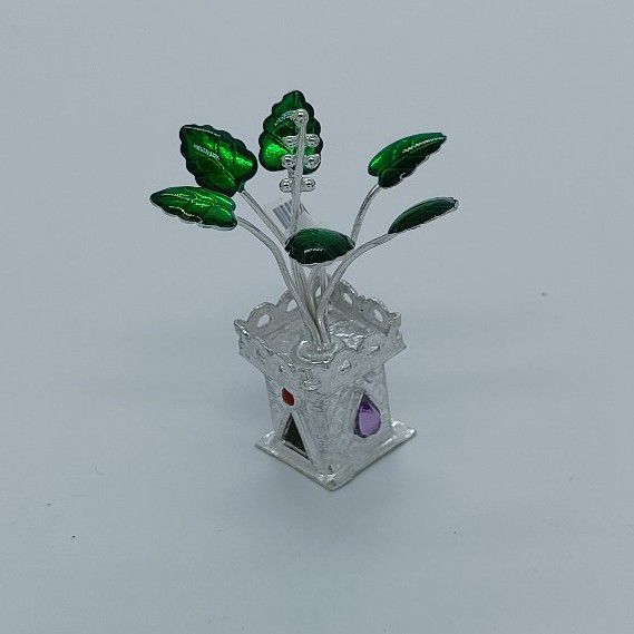 800 silver small tulsi pot