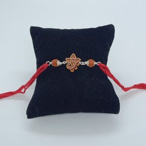 Silver ganpati design rakhi
