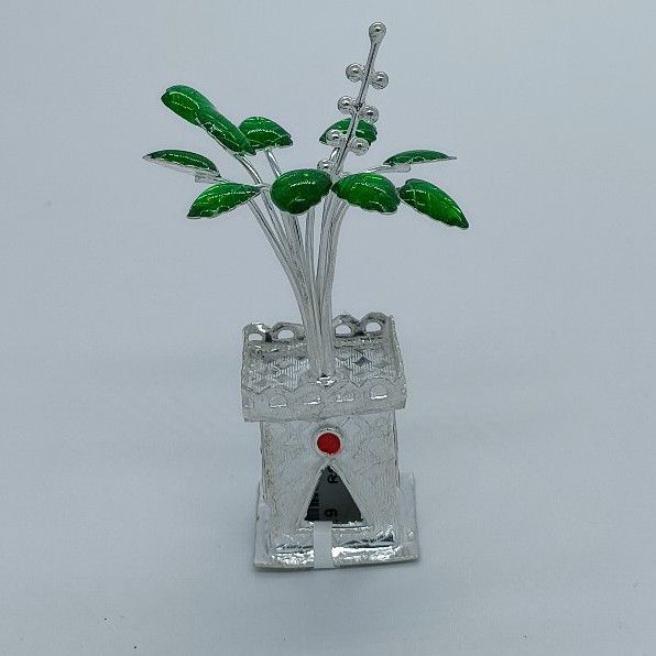 silver pooja pot