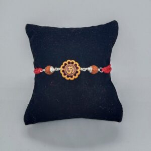 800 silver om design rakhi