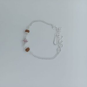 Silver rudrax fancy rakhi