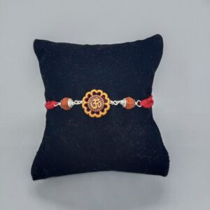 Silver Rudrax Om Rakhi