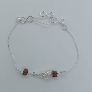 800 Silver rudrax rakhi