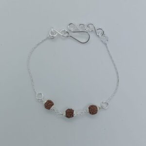 Silver 3 Rudrax Gents Rakhi