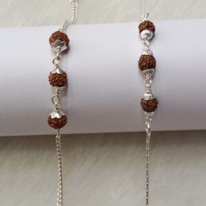 Silver 3 Rudrax Gents Rakhi