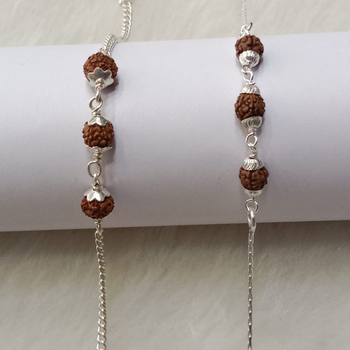 Silver 3 Rudrax Gents Rakhi