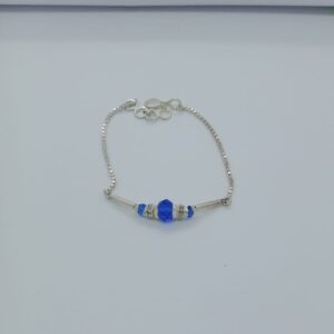 800 silver blue stone rakhi