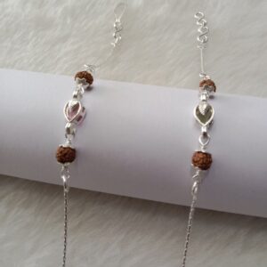 800 Silver rudrax rakhi