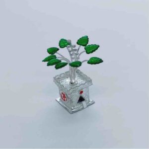 800 silver artifical  tulsi pot