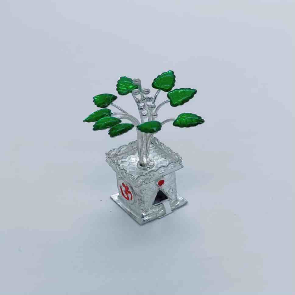 800 silver artifical  tulsi pot