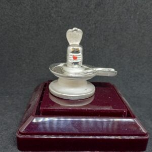 Silver showpiece shivling