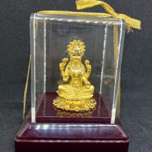 Silver Showpiece Laxmi Mata With Gold Polish
