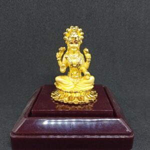Silver Showpiece Laxmi Mata With Gold Polish